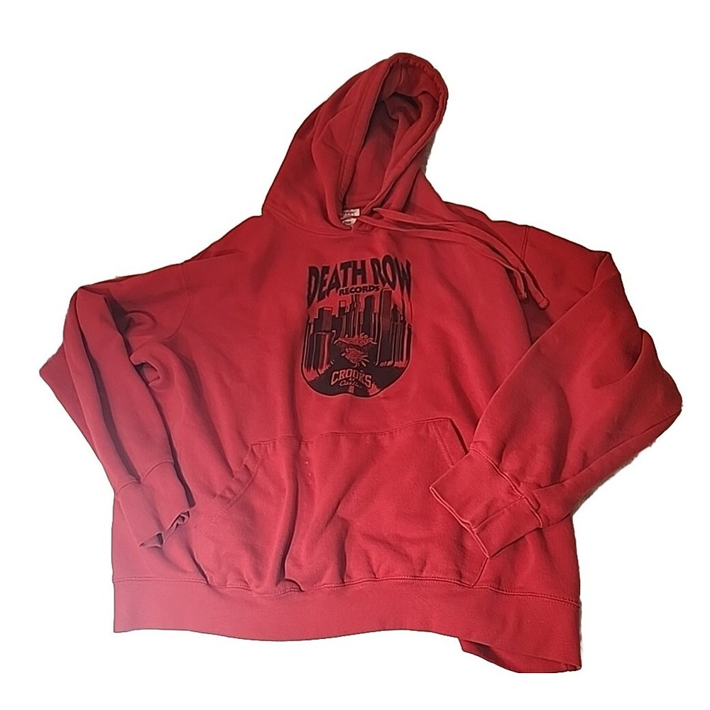 Crooks‎ & Castles Death Row Records Hoodie Hooded Jacket Pullover RED Mens 4XL